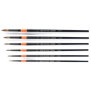 BABARA 수채화붓 6종 300R, 2호, 4호, 6호, 8호, 10호, 12호, 1세트