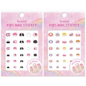 투미니 키즈 네일 스티커 2종 세트, T003 + T004, 1개