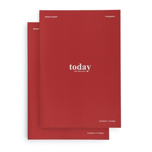 퍼니메이드 만년형 다이어리, 레드, 2개