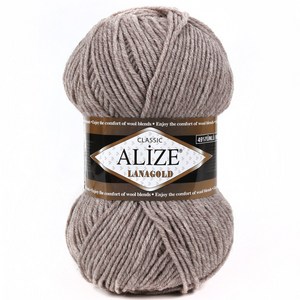 alize 엘리제 마마니트 라나골드 뜨개실 클래식 단색 2p, 207 진베이지, 2개