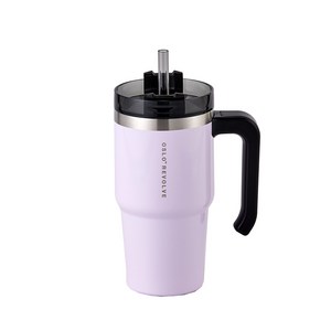 오슬로 리볼브 텀블러 핸들형, 퍼플, 600ml, 1개