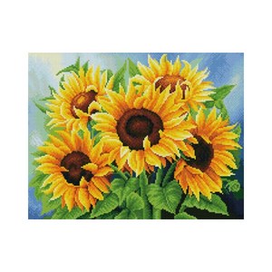 케이엠엘리 3D 사랑의 해바라기 보석십자수 50 x 40 cm, 혼합색상, 1개