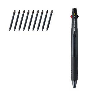 제트스트림 3색 멀티펜 SXE3-400 0.38mm, 딥블랙, 10개
