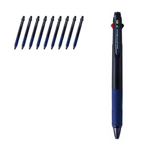 제트스트림 3색 멀티펜 SXE3-400 0.38mm, 네이비, 10개