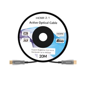넥스트유 HDMI V2.1 UHD 8K AOC 광케이블 NEXT-7020HAOC-8K, 기본, 1개, 20m