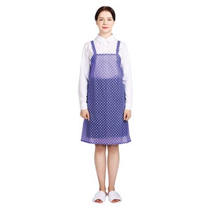 웰프런 우레탄 방수 앞치마 유니도트 소, 반투명퍼플, 1개