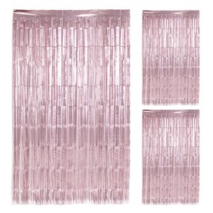 파티해 수술 은박 커튼 3p, 샤틴핑크, 1세트