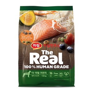 하림펫푸드 시니어 강아지 더리얼 크런치 건식사료, 연어, 1.6kg, 1개