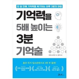 기억력을 5배 높이는 3분 기억술:한 달 만에 기억력을 복구하는 하루 3분의 마법, 이케다 요시히로, 쌤앤파커스
