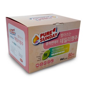 퓨어썬데이 빨아쓰는 데일리 행주, 80개입, 1개