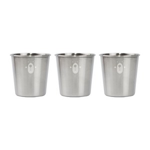 국산 베어 스텐 심플컵, 혼합색상, 3개, 230ml