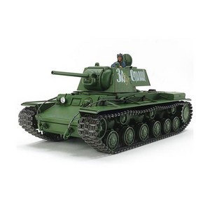타미야 1941년형 초기 생산 1/35 소련 중전차 KV-1 4WD 미니카 35372, 혼합색상, 1개