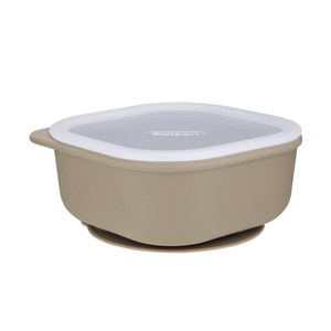 에디슨 국산 스스로 실리콘 이유식 흡착 볼 보관용기, 450ml, 베이지, 1개