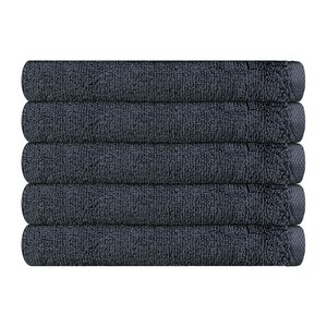 송월타월 심플컬러무지 세면타월 130g 30수 면사, 회색, 5개