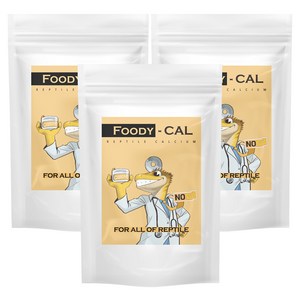 푸디웜 푸디 칼 노 D3 파충류 사료, 3개, 50g