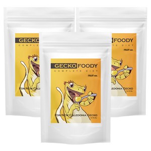 푸디웜 게코 푸디 후르츠 사료, 50g, 3개