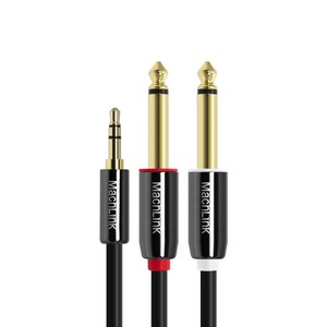 마하링크 3극 스테레오 TO 5.5/6.3 모노 Y 오디오 케이블, ML-SY6050 (5m), 혼합색상, 1개