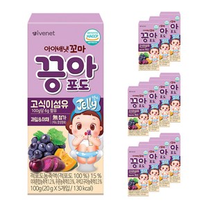 아이배냇 꼬마끙아 젤리, 100g, 12개, 포도