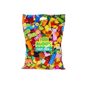 마이리틀타이거 타이거 블록 리필팩 100피스, 1개, 혼합색상