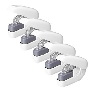 플러스 페이퍼 클린치 침이 필요없는 스테이플러, 화이트(SL-106NB), 5개