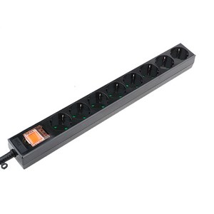 동양 메인 스위치 보호커버 멀티탭 8구 DYM-G8C-SC-BLACK, 1.5m, 블랙, 1개