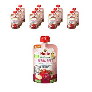 홀레 유기농 이유식 퓨레 지브라 비트, 혼합맛(사과/바나나/비트), 100g, 12개