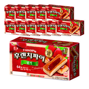 해태제과 후렌치파이 딸기 15p, 192g, 12개