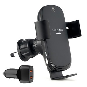 인데나 Z 플립4 15W 차량용듀얼코일 고속 무선충전기+ 퀄컴 QC3.0 2구 고속충전기 C191, IND-WLC3000