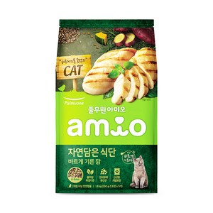 풀무원아미오 2개월 이상 전연령 자연담은 식단 캣 건식사료, 닭, 1.8kg, 1개