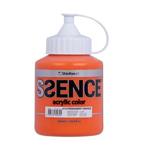 신한에쎈스 A시리즈 Bottle 아크릴컬러 물감 퍼머넌트 오렌지 016, 500ml, 1색