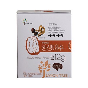 생생대추 국산 대추칩 슬라이스, 12g, 10개