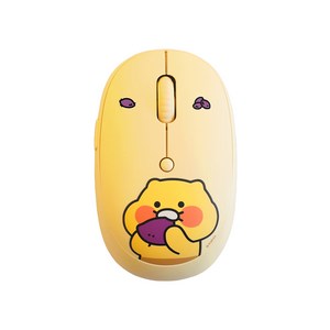 퓨전에프엔씨 카카오프렌즈 CS 고구마 먹는 춘식이 멀티 페어링 블루투스 무선충전 마우스, KFM100C, 혼합색상