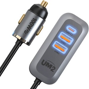 유엠투 차량용 시거잭 멀티 충전기, UMCH-PD100W