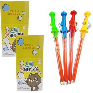 스틱 왕 비눗방울 100ml 4종 x 4p 세트, 그린 + 블루 + 옐로우 + 레드, 2세트