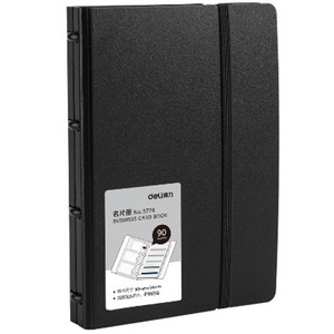 델리 무광PP 명함첩 수납앨범형 180매, 다크블랙, 1단