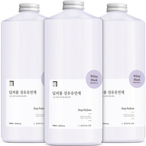 살림백서 딥퍼퓸 섬유유연제 화이트머스크 본품, 1L, 1개입, 3개