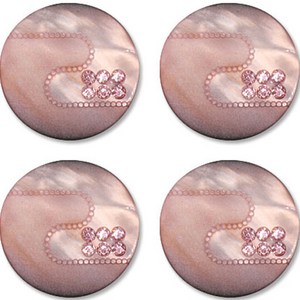 고급 큐빅 가디건 코트 단추 30mm, 보석1(인디핑크), 4개