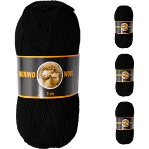 yarna 메리노 울 5PLY 뜨개실, 4개, 100