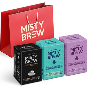 미스티브루 액상커피 스틱 3종 선물 세트 + 쇼핑백, 750ml, 3개입, 1세트