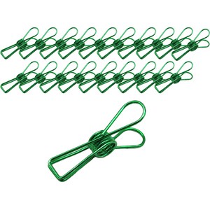 오즈니 캠핑 앵두전구 줄 고정 클립, 그린, 1단, 20개