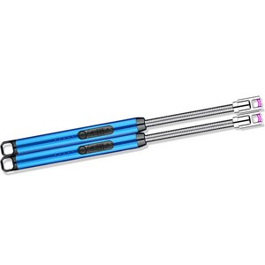 노바리빙 플렉시블 USB 충전식 플라즈마 라이터, 블루, 2개