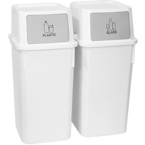 분리수거함 60L 2개, 화이트