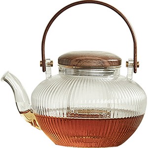 키친초이스 벨르디자인 우드 유리 티포트 5131, onecolor, 800ml, 1개