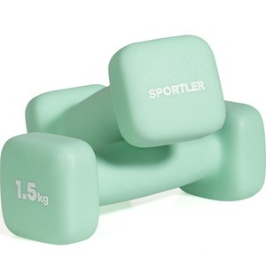 스포틀러 네오프렌 미용아령, 2개, 1.5kg