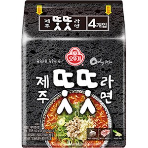오뚜기 제주 똣똣라면 135g, 4개
