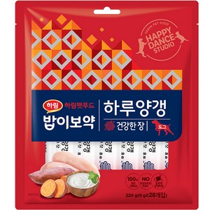하림펫푸드밥이보약 강아지 하루양갱 파우치, 건강한 장, 224g, 1개