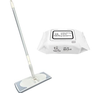 띵크픽 코코 밀대걸레 + 물걸레 청소포 대형 세트, 1세트, 혼합색상