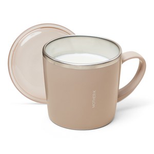 마더케이 국내제조 스테인리스 유아동 컵+뚜껑 세트, 베이지, 1세트, 250ml