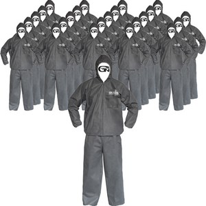 가드맨 일회용 작업복 PP 투피스, 회색, 24개