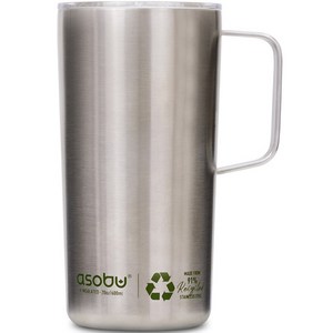 아소부 재생 진공 보온보냉 스테인레스 타워 머그컵 600ml, 리싸이클, 1개
